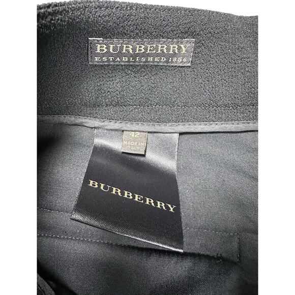 Burberry Black 100% Virgin Wool Trouser Womens IT 42 /US 6 Bootcut Business - Picture 3 of 8
